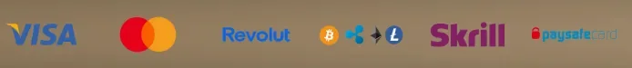 Overzicht betaallogo's Visa Mastercard crypto wallet